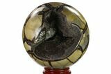 Polished Septarian Geode Sphere - Madagascar #134431-2